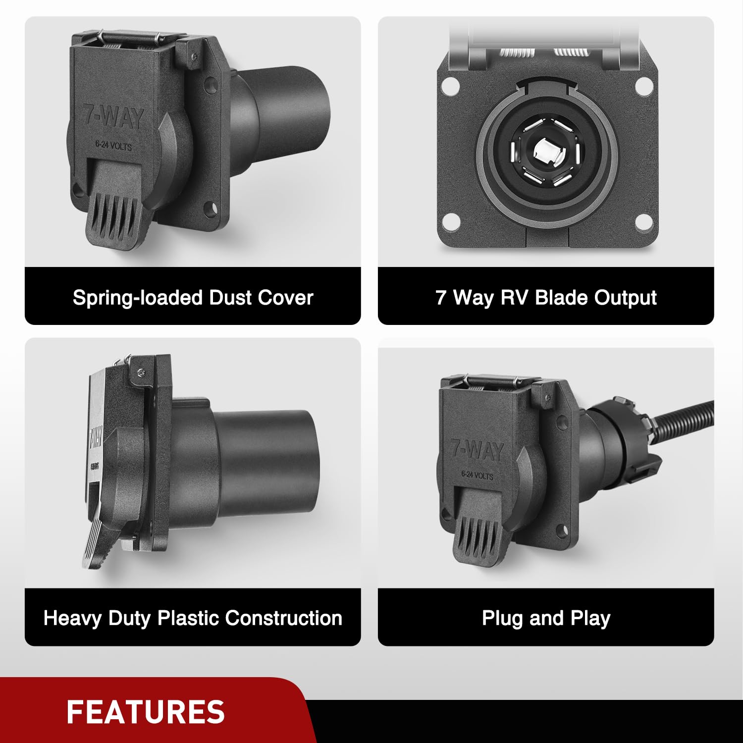 2010 Chevrolet Silverado Twist-in, 7-Pole, RV-Style Trailer Connector For Chevy And GMC Vehicles - Foto 9