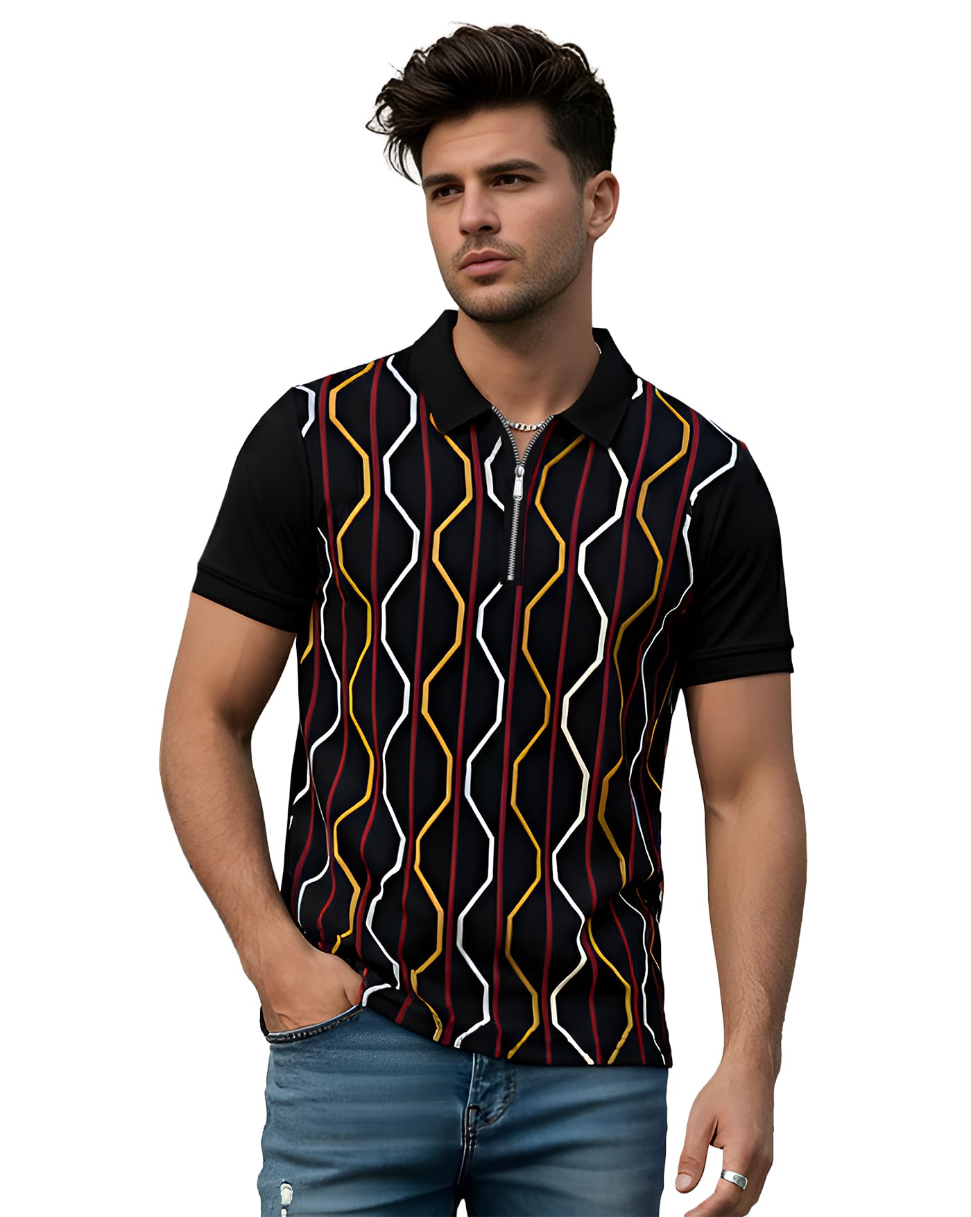 Men’s Oversized Cotton Printed T-Shirt, Formal Round-Neck T-Shirt for Men, Graphic Print Tshirts for Boy, Casual Tshirt for Boys-image-30