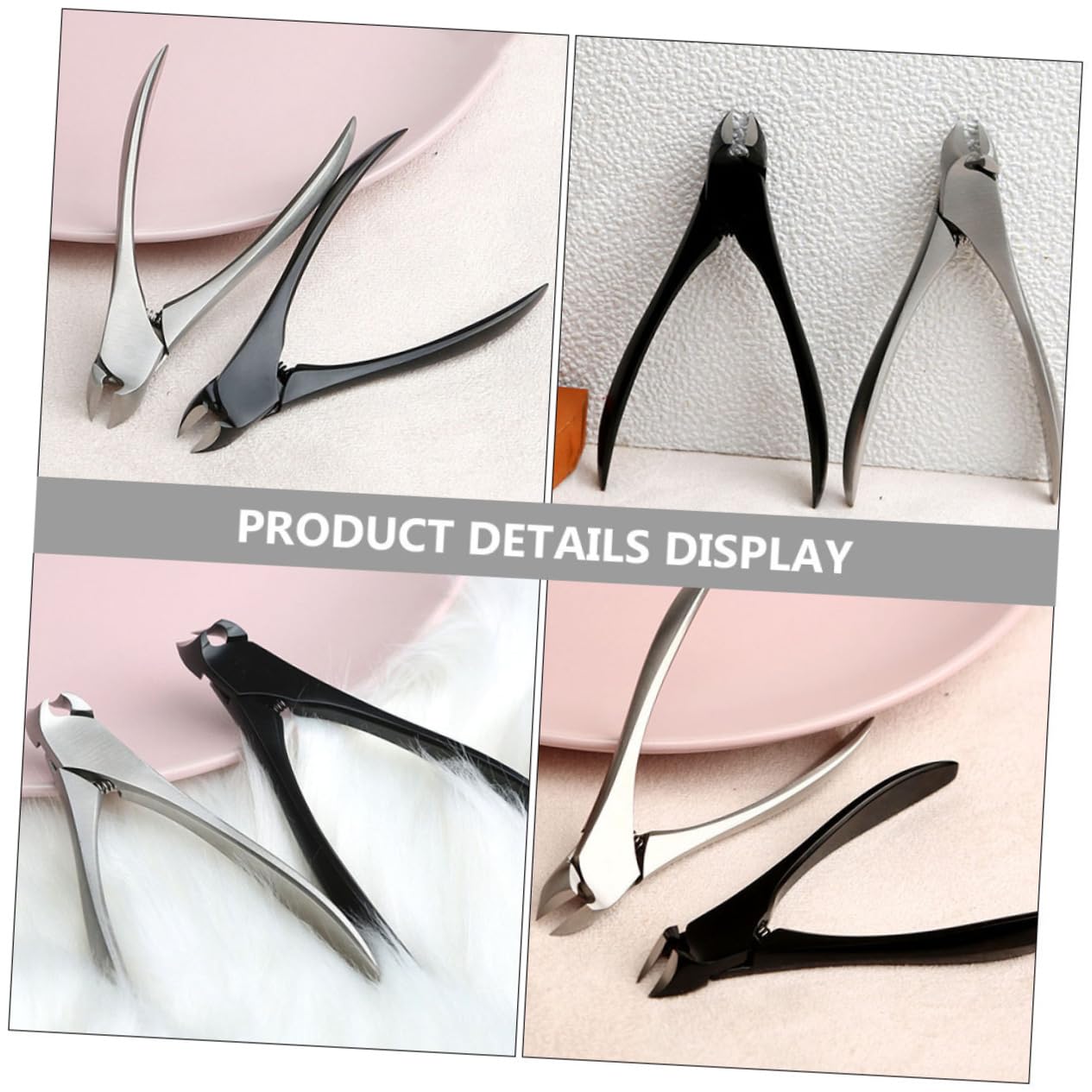 Healeved 3piezas Cortaúñas Grueso Mango Antideslizante Para Pedicura Recortador De Uñas De Pies Diseño Ergonómico y Curvado Para Uñas Encarnadas y Espesas Herramienta De Manicura
