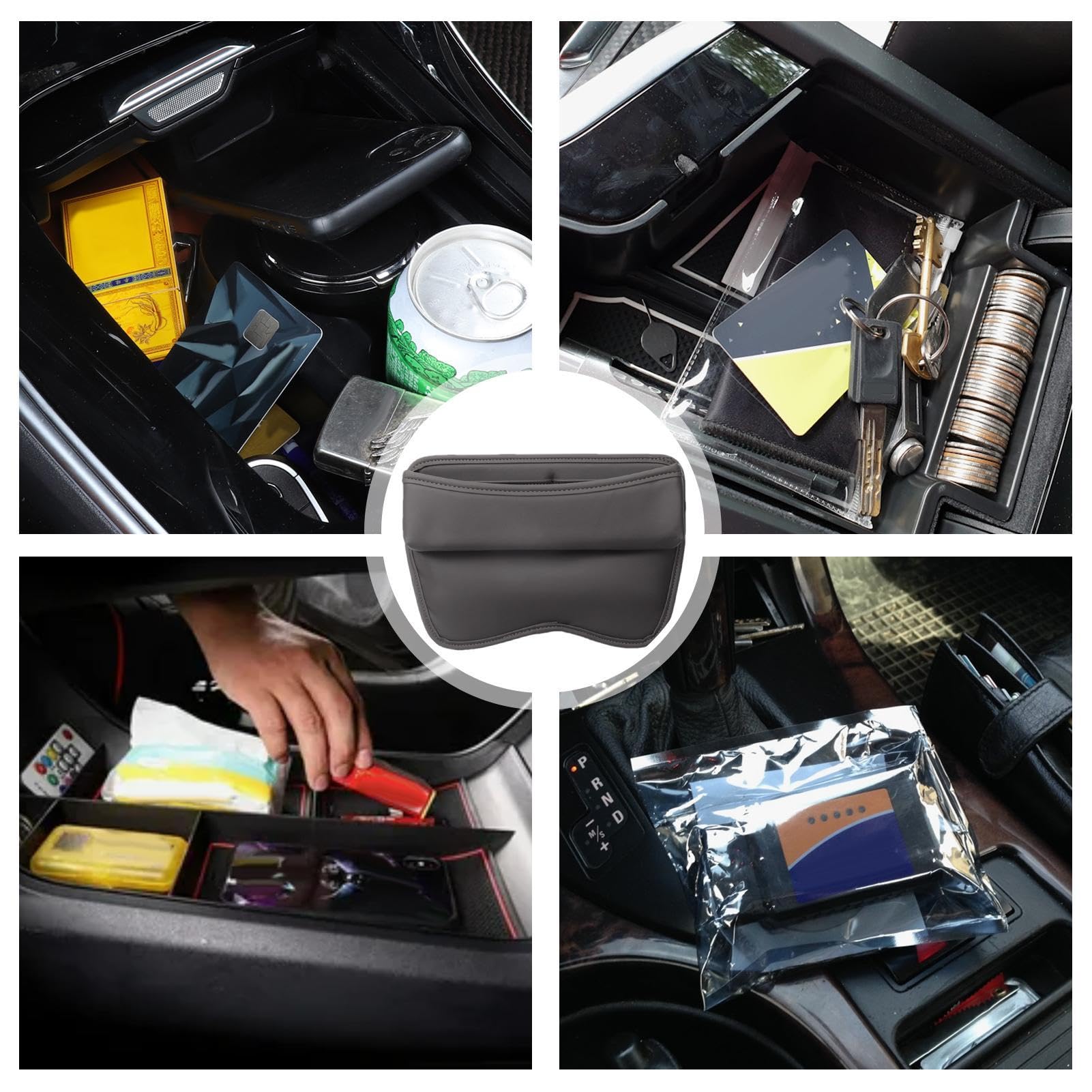 Organizer per sedile posteriore auto, in pelle PU, impermeabile