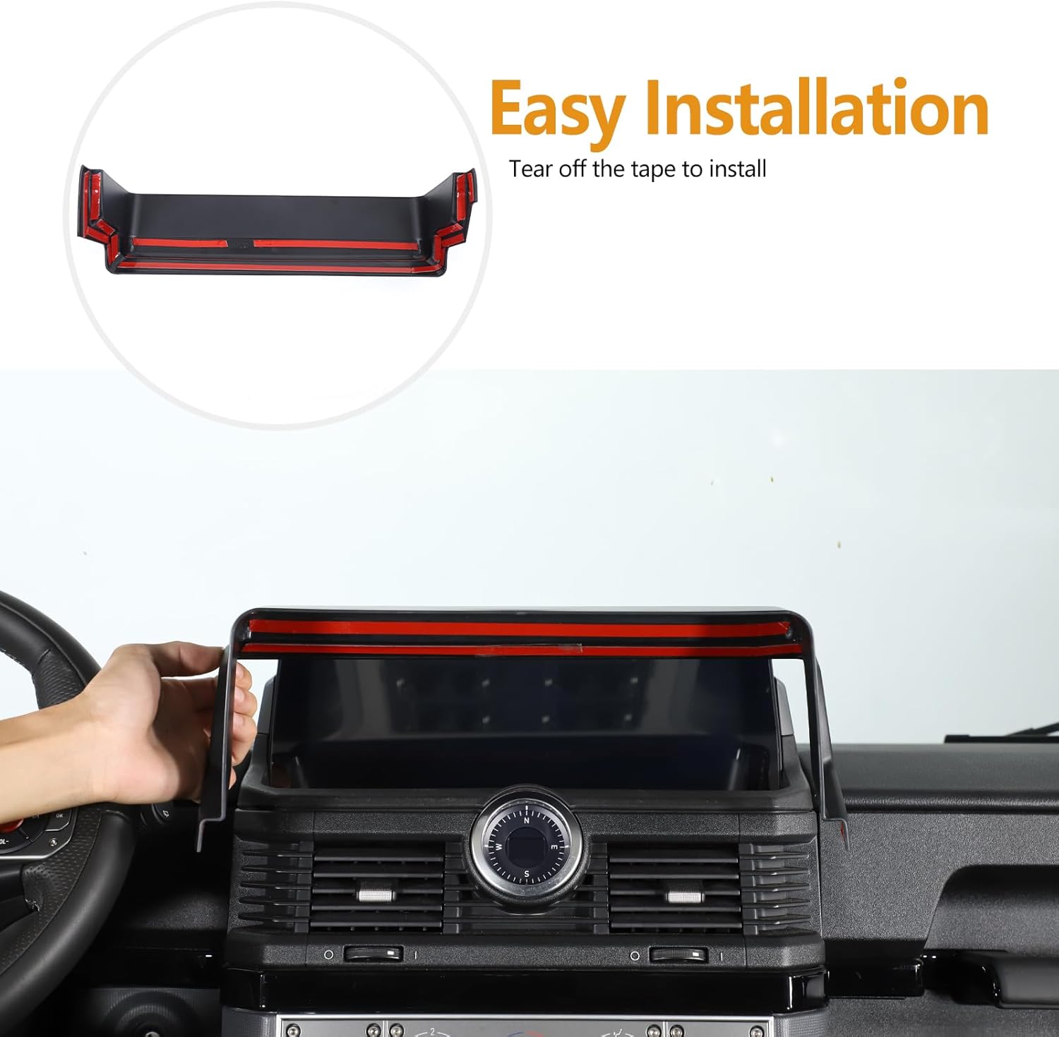 Car Display Anti-Glare Protection Cover Compatible with INEOS Grenadier 2022-2025 ABS GPS Navigation Sunshade Cover Screen Sun Hood Shield in-Dash Visor Anti Glare Interior Accessories