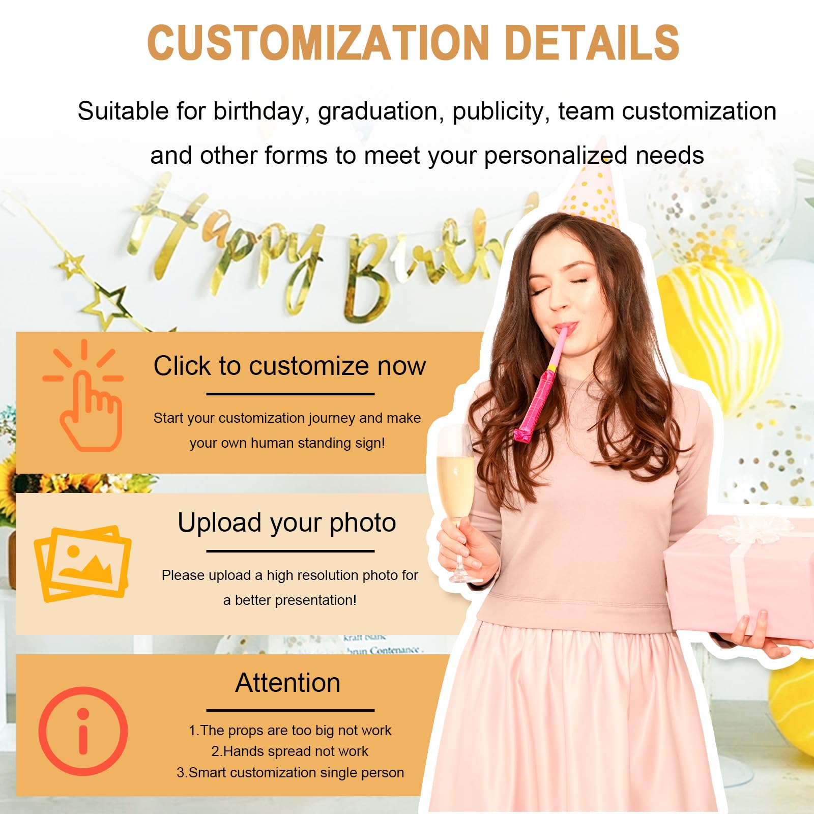 Figura de cartón tamaño Real Personalizable con pie, Ideal para Bodas, Fiestas, Halloween, Navidad Cualquier celebración