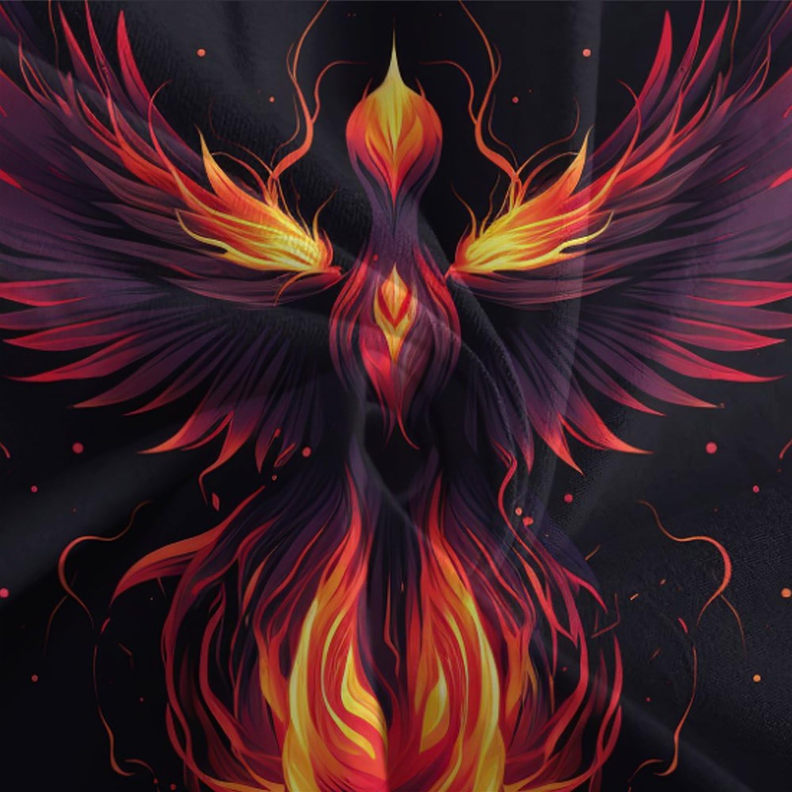 Zestaw pościeli z nadrukiem Fire Le Phoenix 3D 3 szt. Poszwa na kołdrę z mikrofibry z poszewką na poduszkę Dzieci Nastolatki z podwójnym zamkiem błyskawicznym (200 x 200 cm)