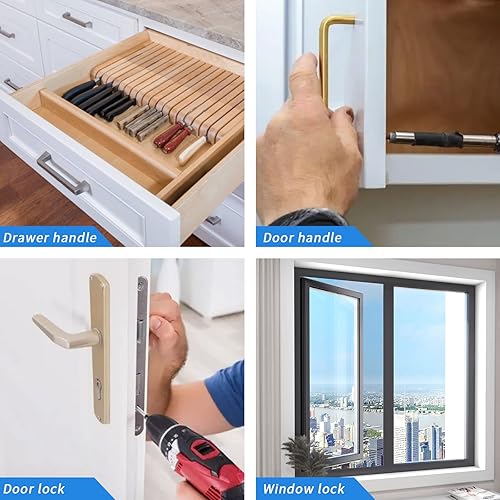 Miniatura 5 de Juego de herramientas de plantilla de 14 piezas, herramientas de plantilla de manija de gabinete de aleación de aluminio, herramienta de plantilla