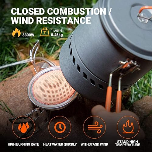 Miniatura 10 de Bulin Estufa de mochilero 3800W5800W6800W18000W Estufa de gas de camping portátil estufa de campamento plegable ligera a prueba de viento estufa de