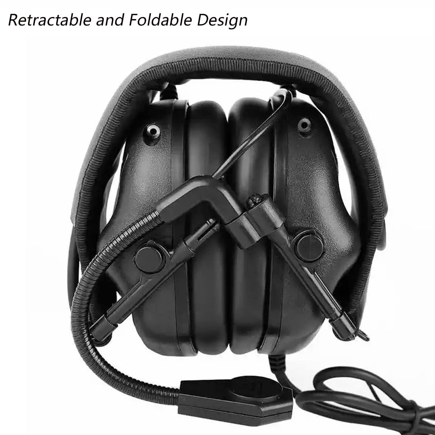 Cuffie tattiche - Cuffie antirumore - Cuffie da caccia e da tiro con microfono e amplificazione del suono - per la protezione dell'udito