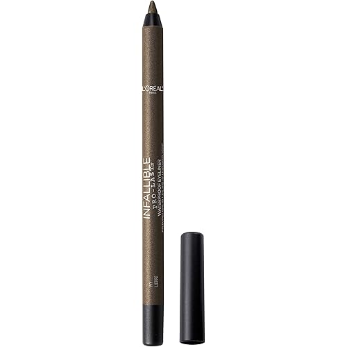 L’Oréal Paris Makeup Infallible Pro-Last Pencil Eyeliner, Waterproof and Smudge-Resistant, Glides on Easily to Create any Look, Ivy, 0.042 oz.