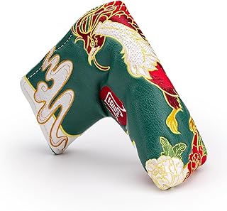 Phoenix Style Golf Head Covers, YXFSG Golf Club Covers Funny for Drivers, Fairway Woods, Hybrids, Mallet and Blade Putter Golf Headcovers with Advanced Embroidery Soft Lined PU Leather for Most Brands