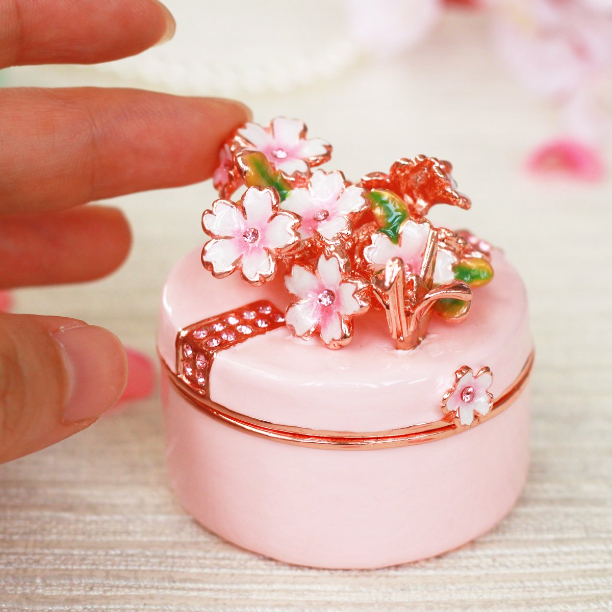 Amazon.co.jp: [ピィアース] PIEARTH ジュエリーボックス 初桜(ピンク