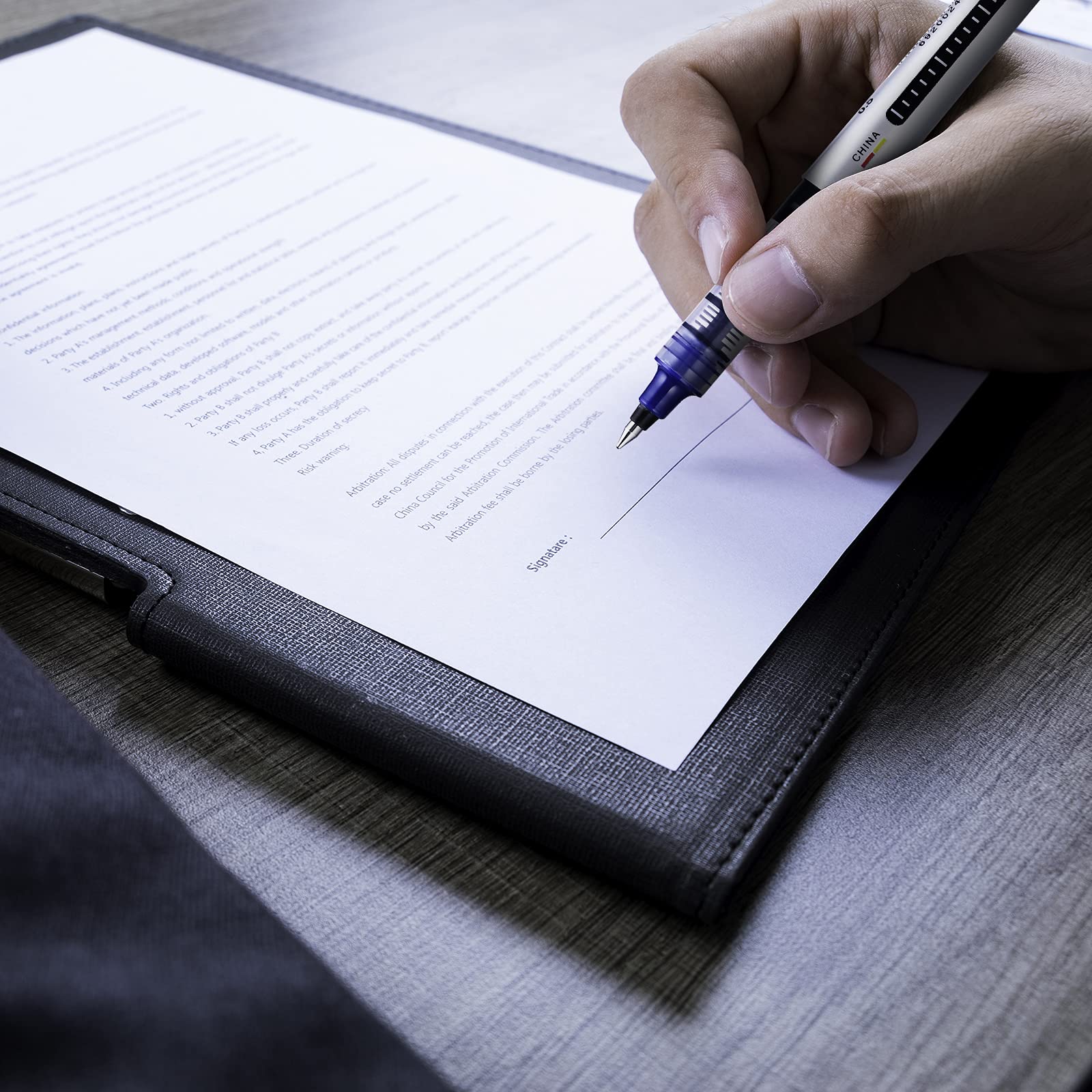 Q-Connect Lot De 50 Stylos à Bille Classiques, En Bleu