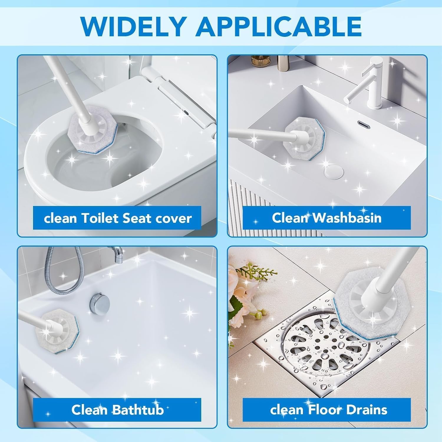 80 Count Toilet Wand Refills for Clorox Toilet Wand,Disposable Bowl Cleaner Refill Pads for Clorox Toiletwand