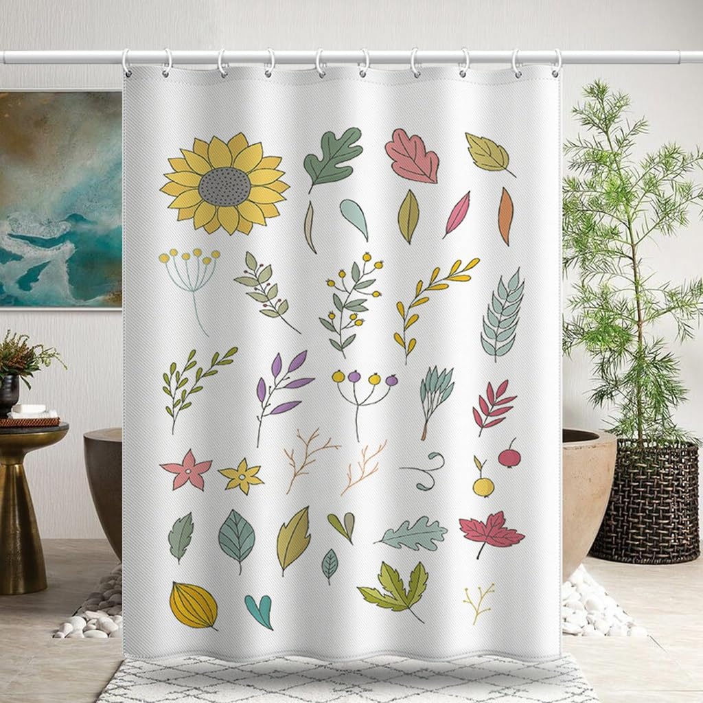 Shower Liner Shower Curtain Bathroom Curtain Bathroom Door Curtain Bathroom Partition Curtain Waterproof Polyester Shower Curtain Suitable for Bathroom (Size : W180xH180cm) ()