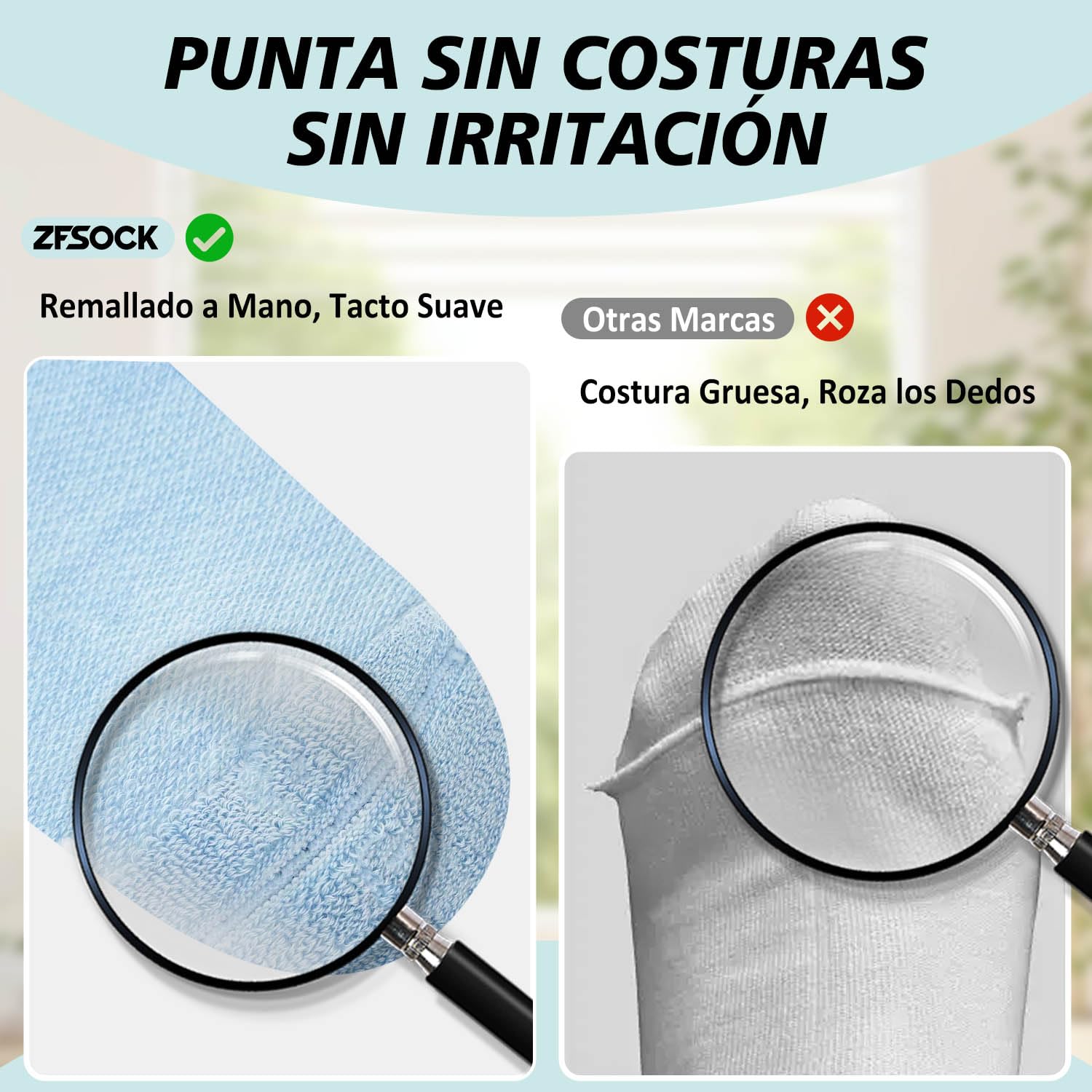 Calcetines Diabéticos Hombre y Mujer: Calcetines Cortos Sin Elástico y Sin Costuras Bambú Traspiranti Suela de Rizo Acolchada para Pies Hinchados Ancianos y Embarazadas