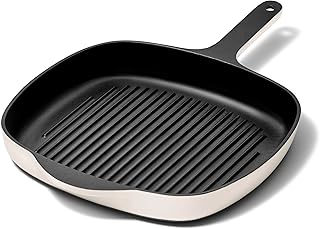 Caraway Enameled Cast Iron Grill Pan - 10.5” Grill Pan for Stovetop Cook...