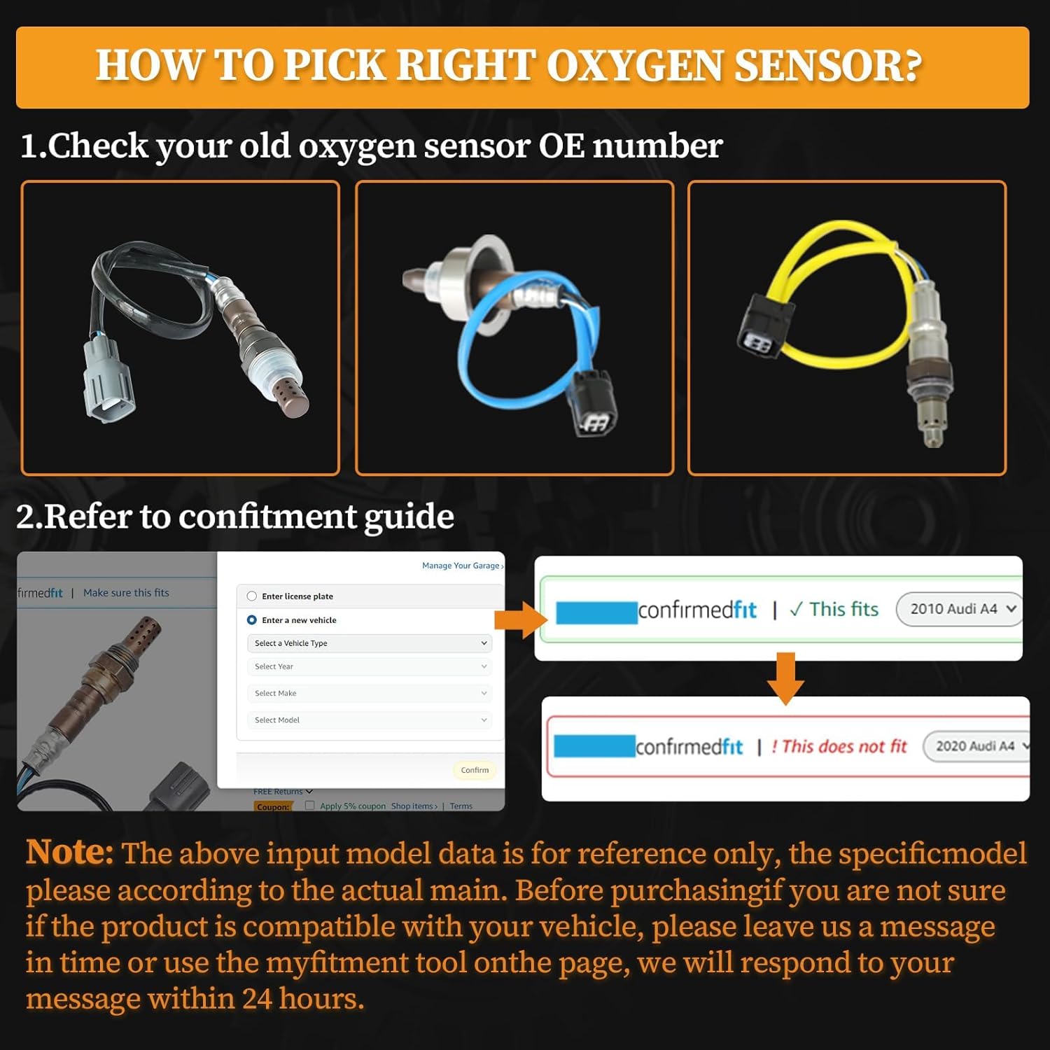 2008-2016 Oxygen Sensors Upstream Downstream Compatible for Chevrolet Express 1500 2500 3500 2008-2014, for GMC Savana 1500 2500 3500 2008-2016, 4.3L V6, 4.8L 5.3L 6.0L V8, Replaces 234-4243, 234-4336