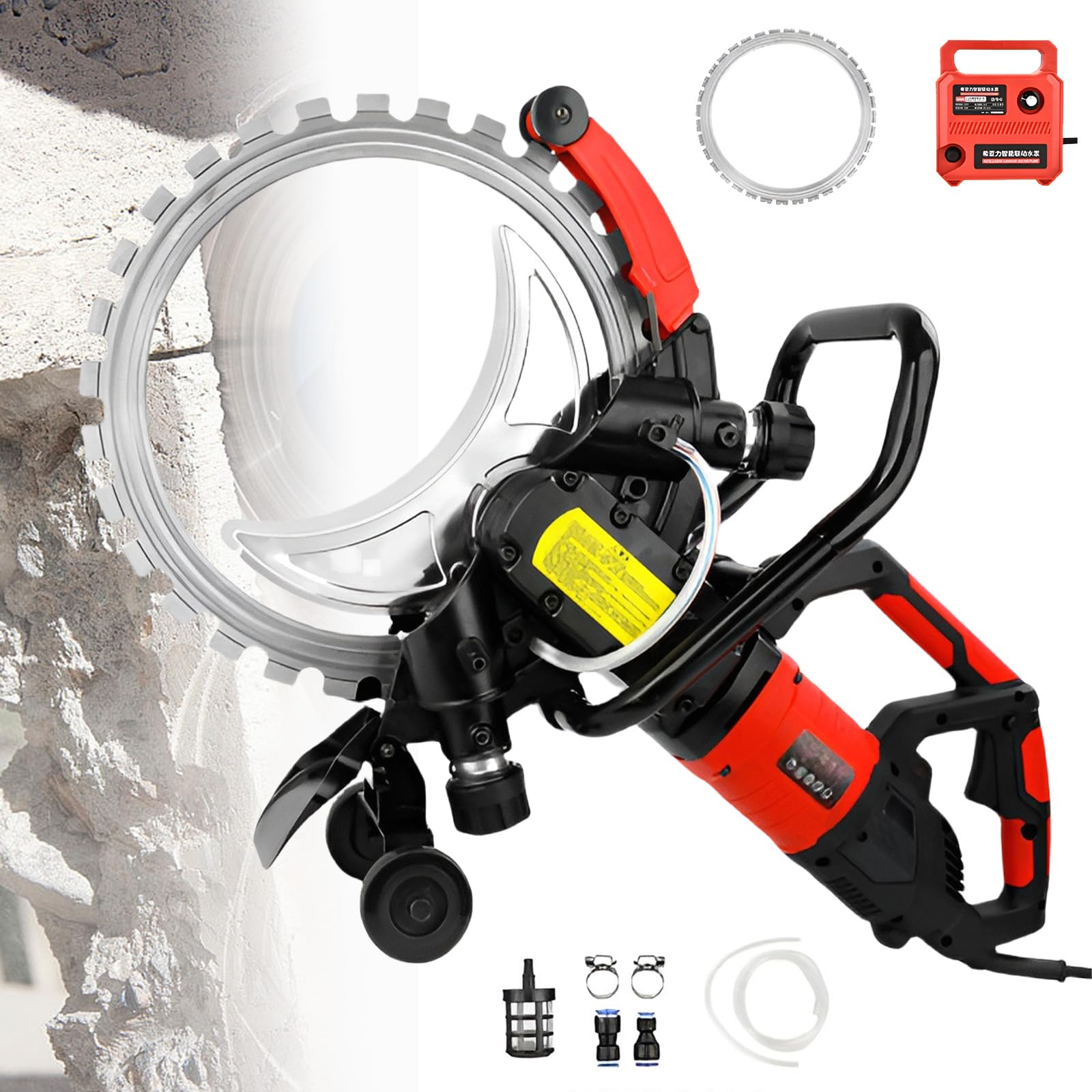 FHRKA Electric Ring Saw Wall Chaser, Brushless Wall Chaser Cutting Machine, Concrete Ring Saw Electric Concrete Saw
