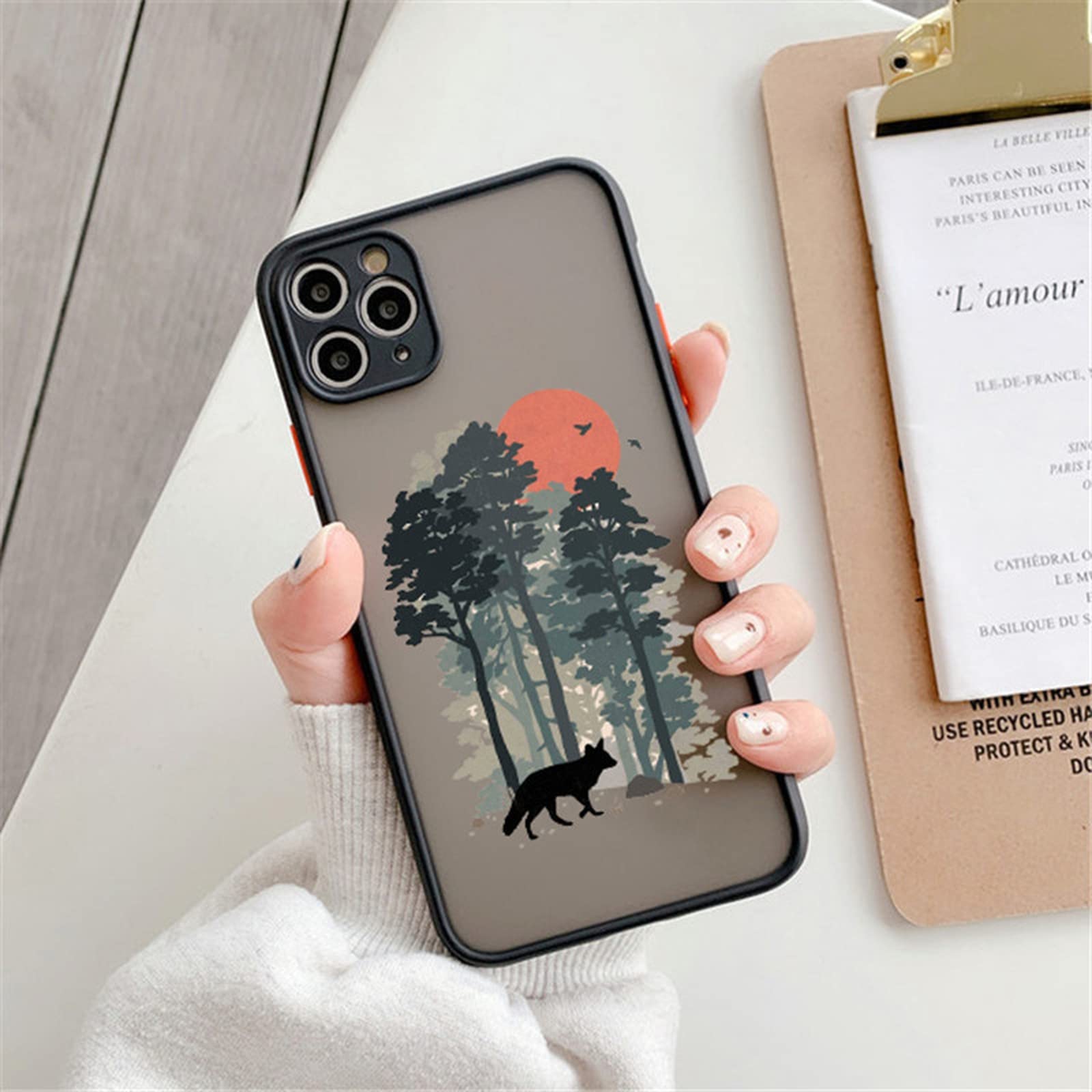 Amazon.co.jp: Qinine 手描きの For iPhone ケース1312 11 pro MAX