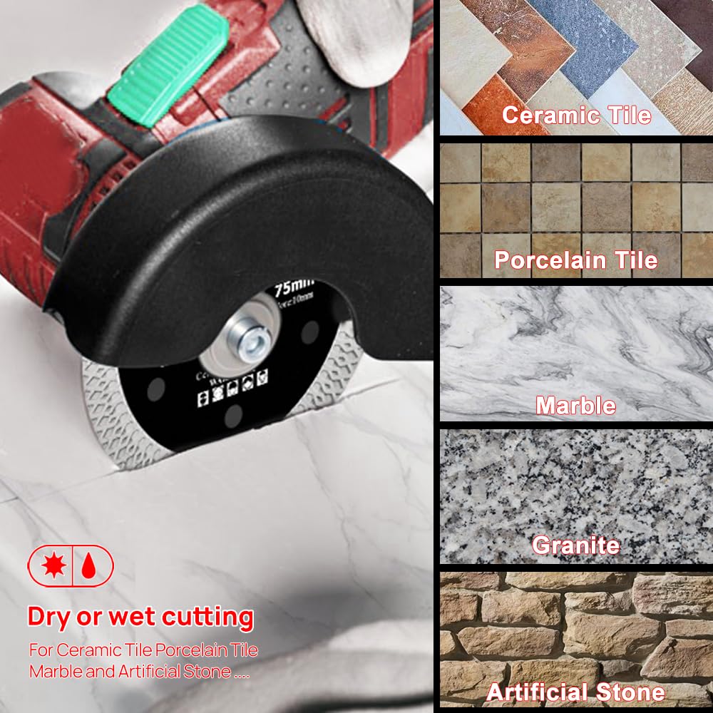 DT-DIATOOL Diamentowe ostrze piły 300 mm tarcza tnąca z siatką X Turbo do płytek porcelanowych, marmuru, ceramicznego granitu