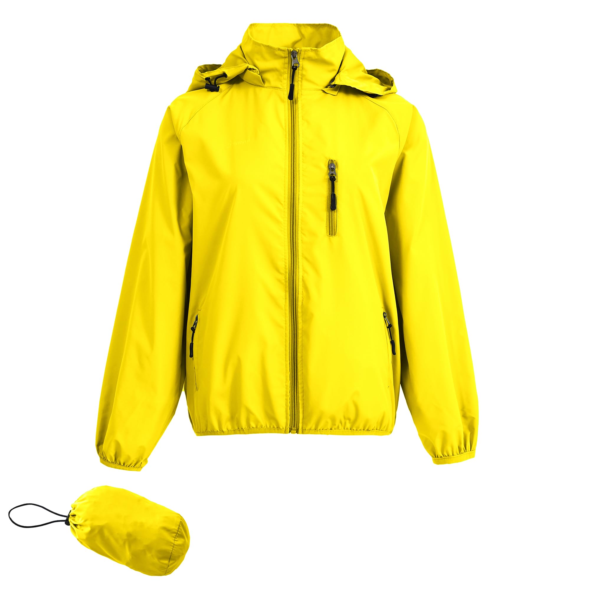 Women's Lightweight Waterproof Jacket Packable Windbreaker Running Coat