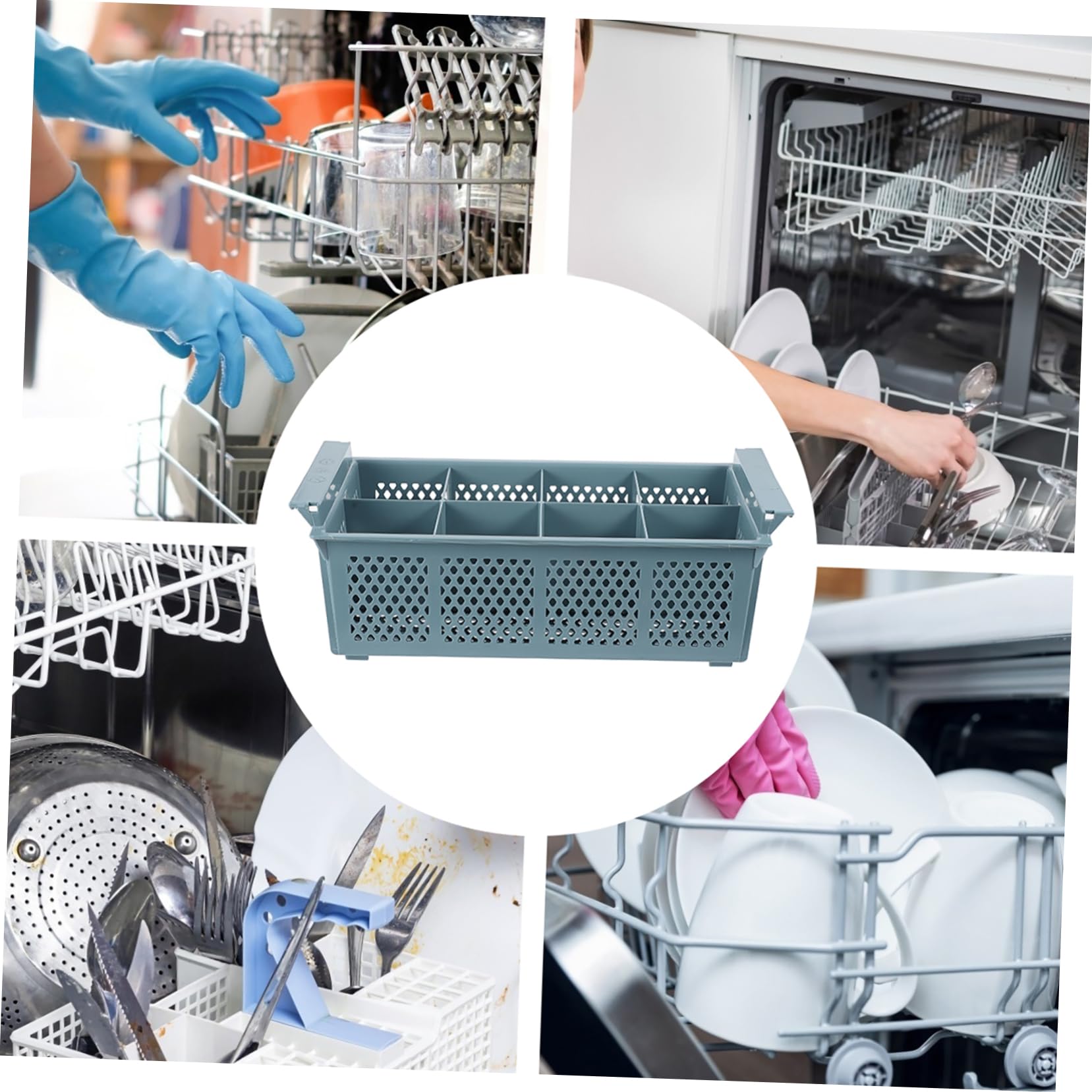 Cestello Posate Lavastoviglie, Plastica, 8 Scomparti