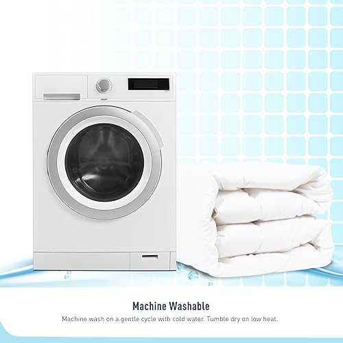 Miniatura 9 de Edredón de algodón tamaño California King, relleno de edredón alternativo de plumón blanco, relleno de edredón 100% algodón, acolchado, esponjoso,