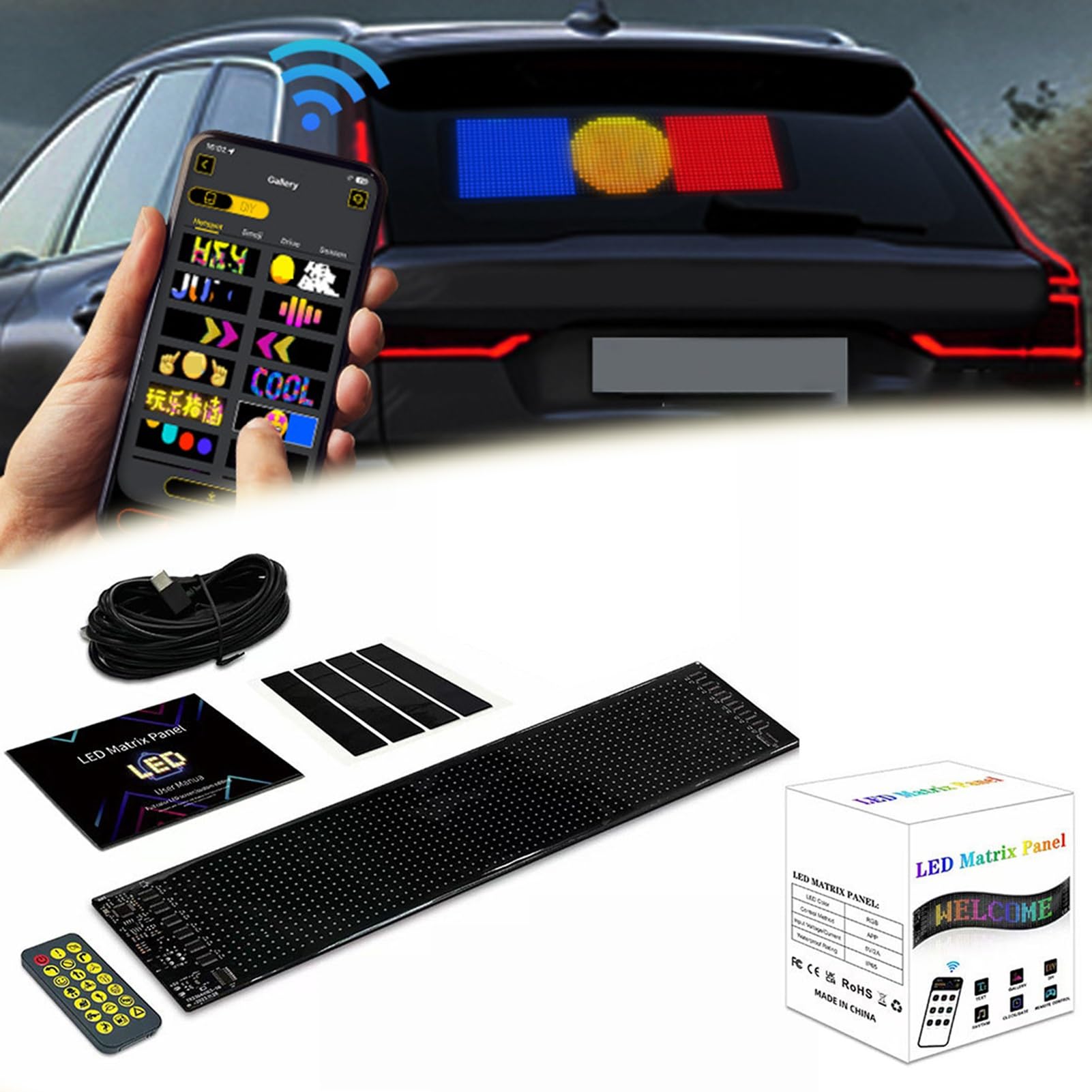 Devil Eyes Light voor vrachtwagen en auto Programmeerbaar LED-display