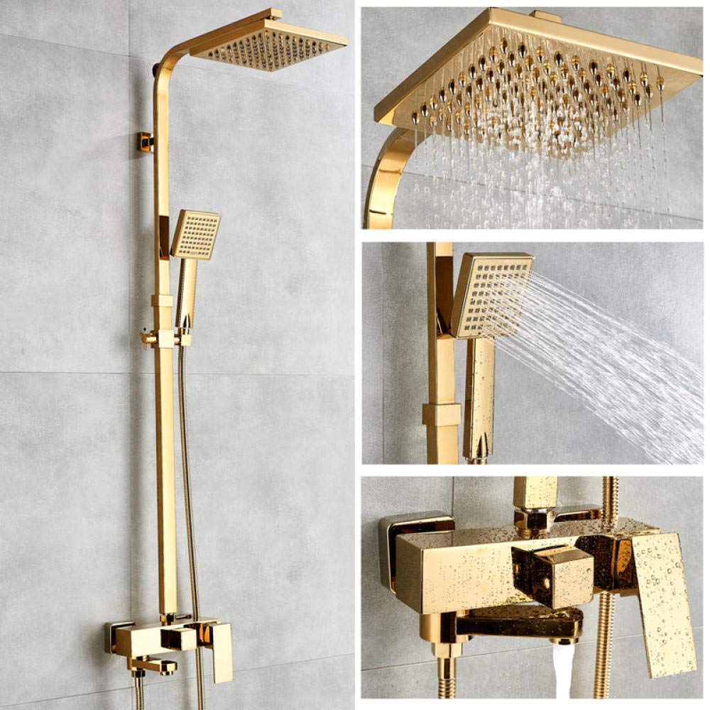 Robinet de baignoire mitigeur mural et kit de douche à main