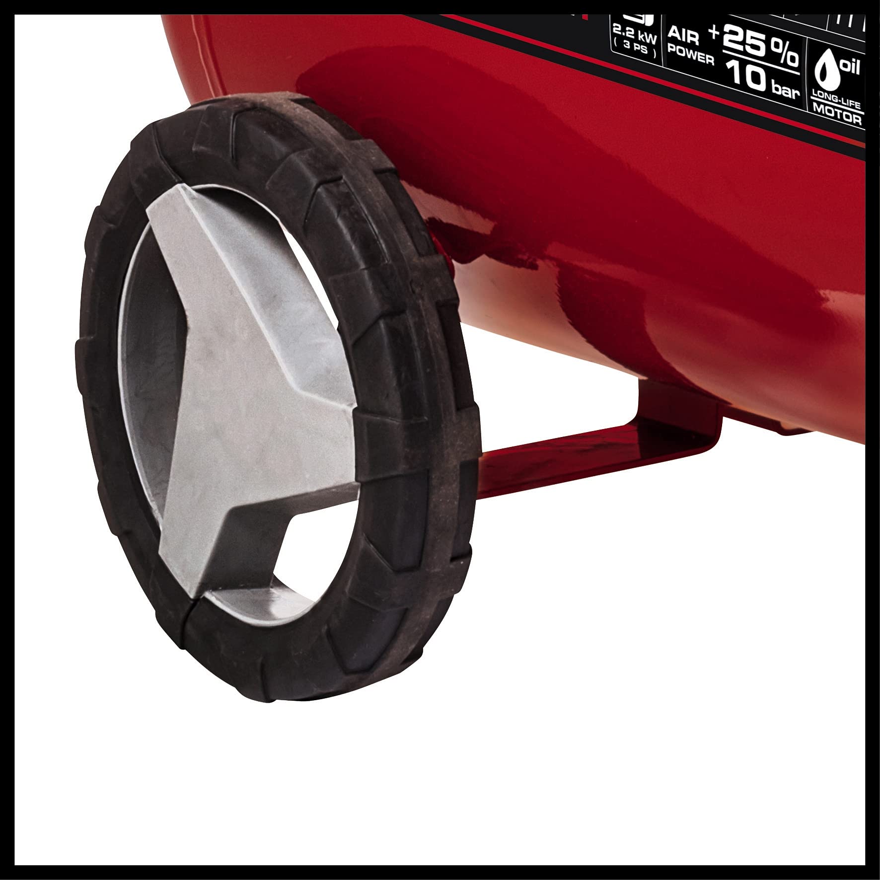 Einhell Compresseur à air double cylindre TE-AC 400/50/10 V (2200 W, Cuve de 50 L, Pression 10bar, Débit d'aspiration 400 l/min, Réducteur de pression)
