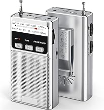 Tendak FM/Am 1200mAh Rechargeable Small Portable Radio, Transistor Radio with Excellent Reception, USB-C Charging, with Headphone Jack, Flashlights, TF (USB Powered)
