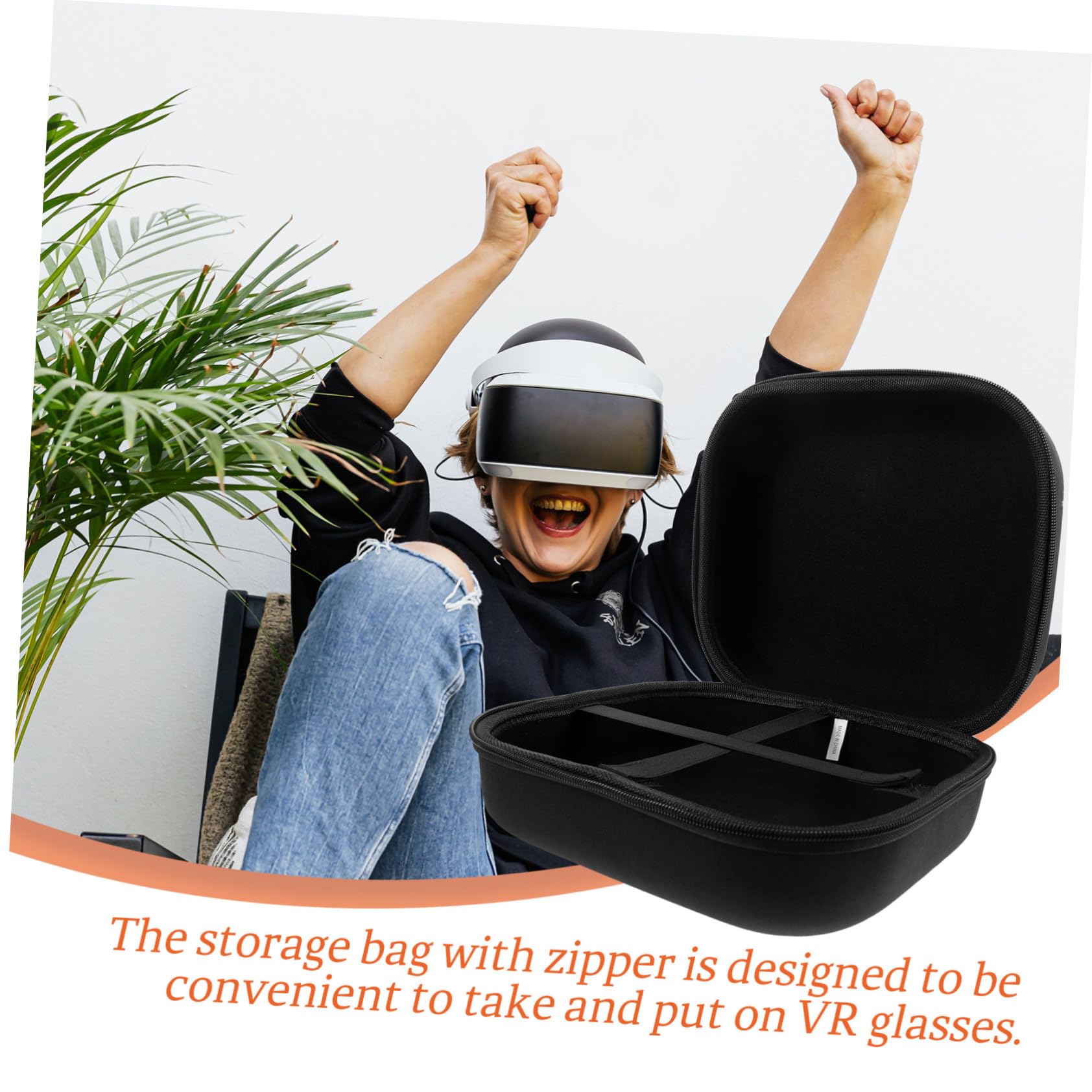 SHINEOFI Custodia Protettiva Portatile per Viaggio e Uso Quotidiano Resistente Agli Urti in Eva Custodia Compatta per Occhiali Vr per Visore Realtà Virtuale
