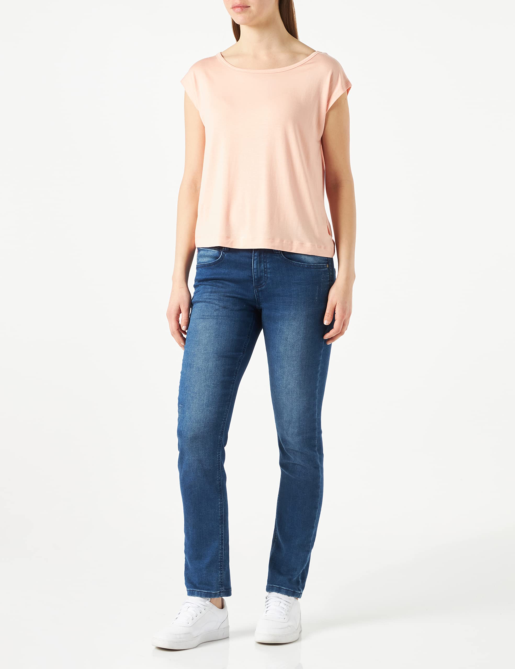 Calvin Klein S/S Cuello Ancho Camiseta de Pijama para Mujer