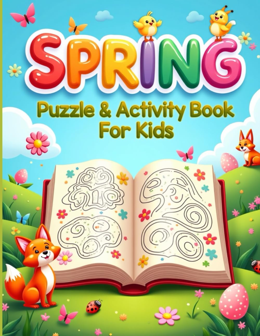 Spring Puzzle & Activity Book for Kids