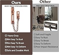 Vista 8 de Candado de Protección de Puerta con Cadena Alise, Cierres de Cadena de Puerta con Resorte de Seguridad y Presión Antirrobo, Cierres de Cadena