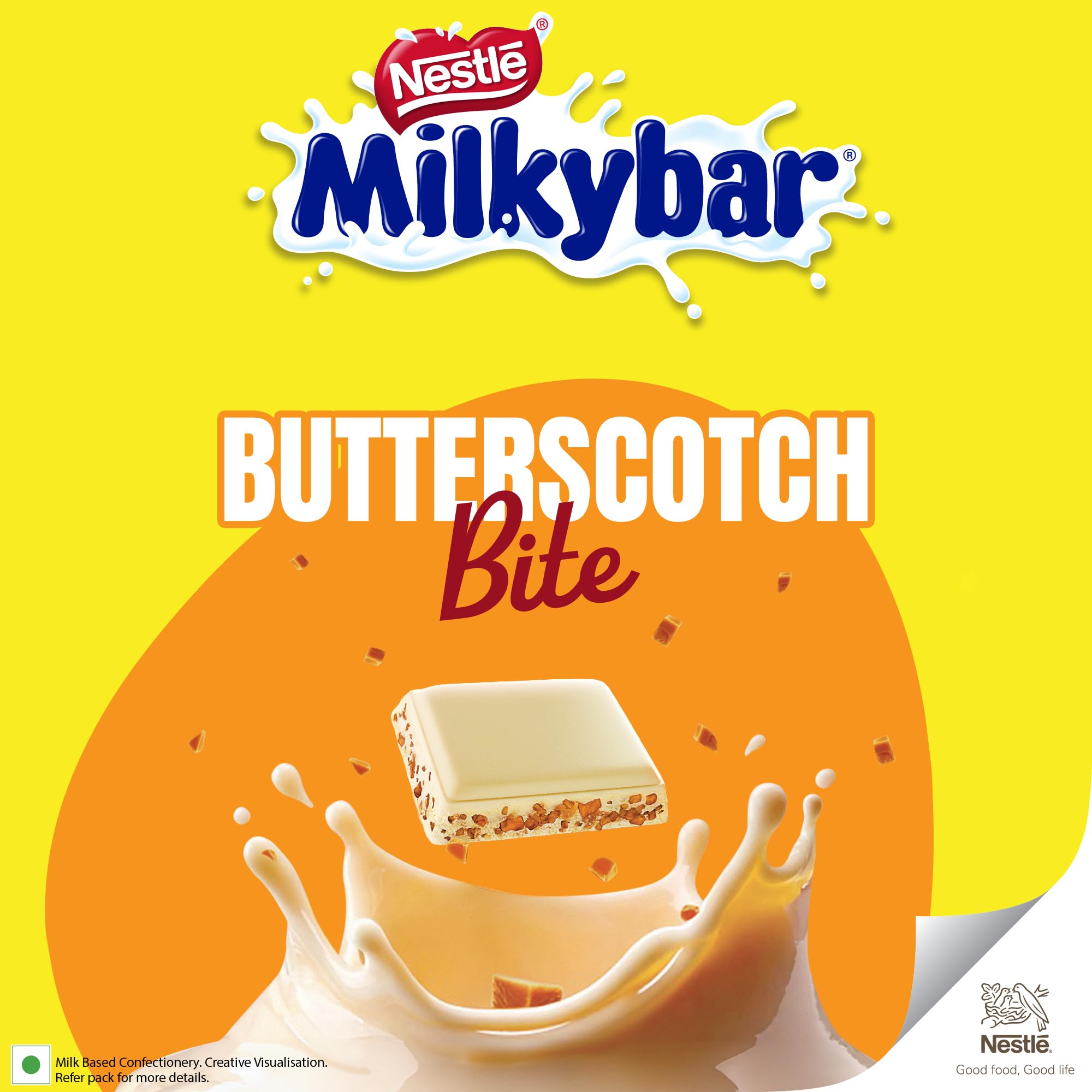 Nestlé Milkybar Mould Butterscotch Bite, Yummy & Creamy Treat, 45g 2