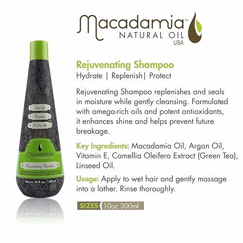 Miniatura 4 de Macadamia Champú rejuvenecedor de aceite natural 10 oz