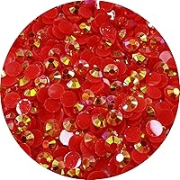 Vista 20 de 1500 diamantes de imitación de resina de 0.197 pulgadas (0.197 in), redondos, con parte trasera plana, diamantes de imitación de resina