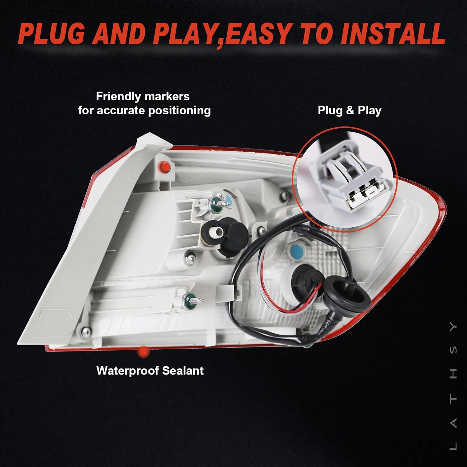 Tail Light Outer Compatible With 2016-2019 Chevy Cruze Sedan Outer Left Driver Side Taillight w/Blubs and Wiring Harness Replace 84078120