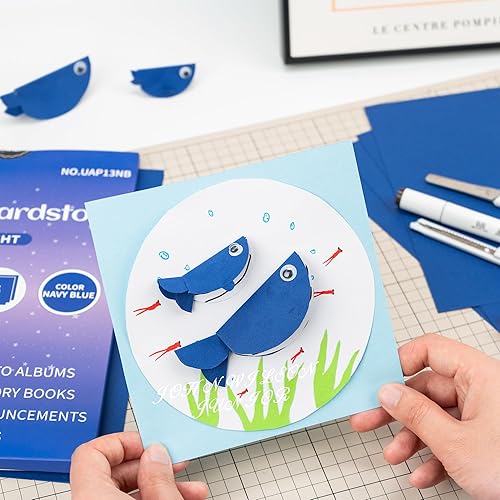 Vista 11 de Cartulina negra – 8.5 x 11 pulgadas, 92 libras, papel pesado perfecto para álbumes de recortes, manualidades, tarjetas de visita, 25 hojas de 8.5