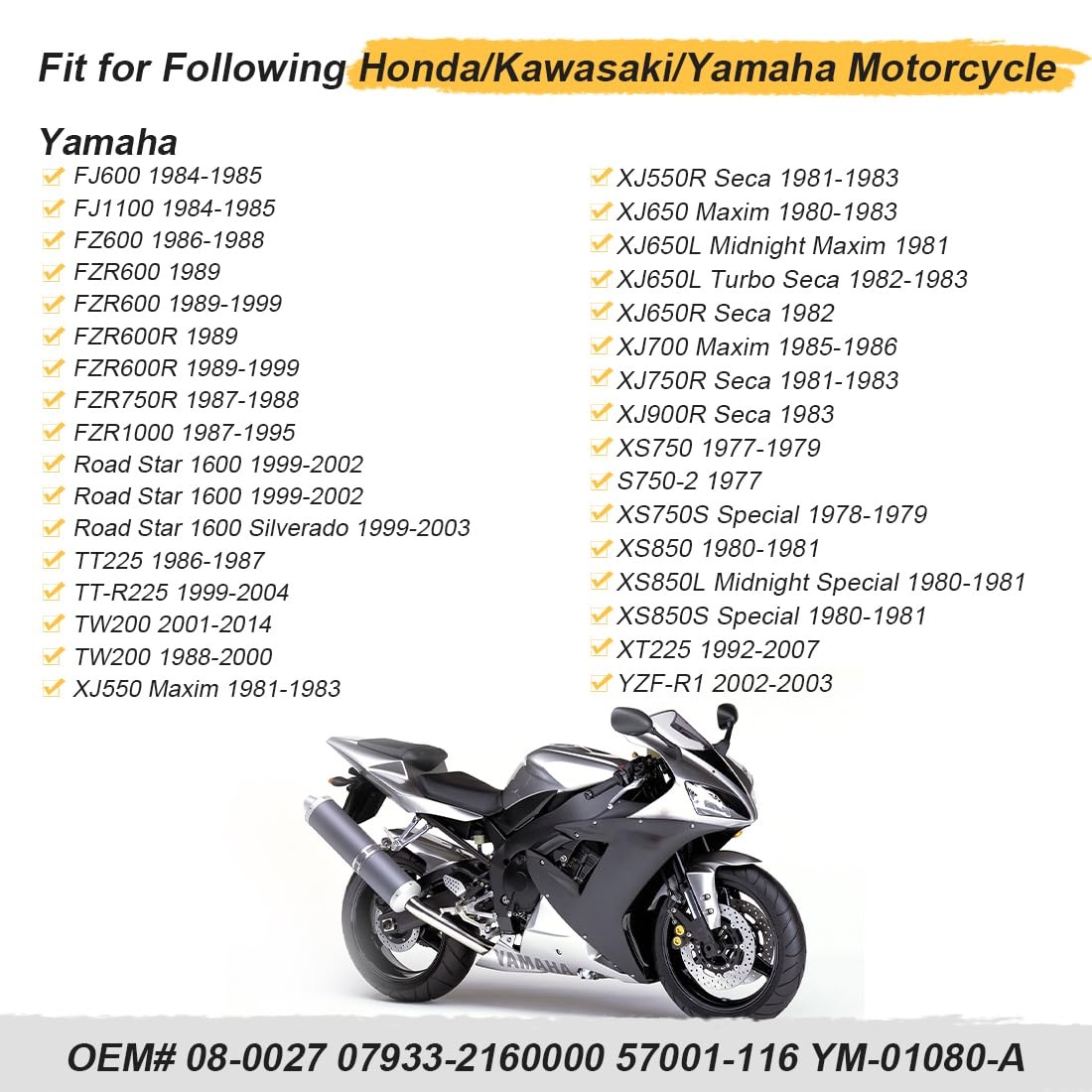 Estrattore volano filettatura esterna M16 x 1,5 R.H. adatto per Honda CB350 CB400F CB700SC CT90 XR200R 1969-2002 per Ka-wasaki KX250 KH400 KZ900A KZ1000 KZ1300A 1972-1981 08-0027