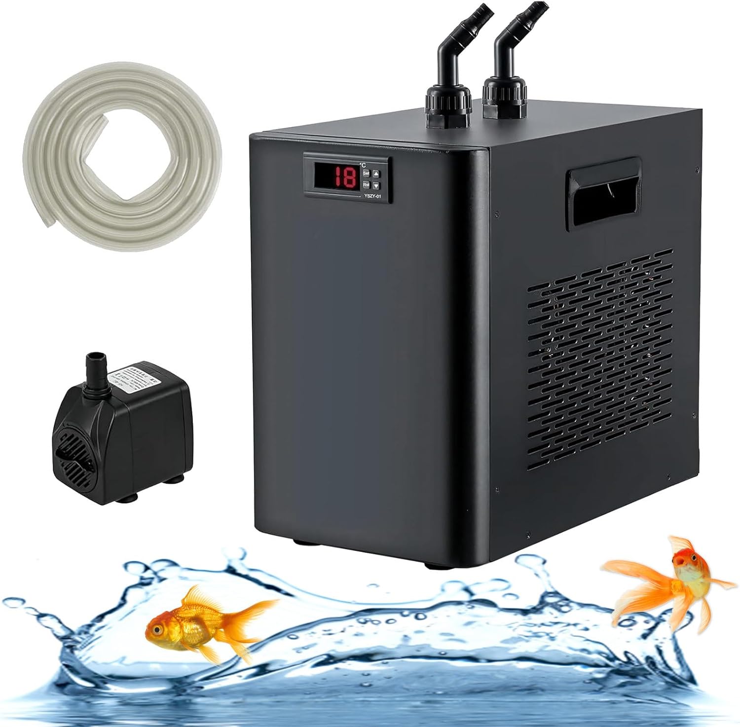 Aquarium Chiller, Water Cooler for Fish Tanks, 1/10 HP, 1/3 HP, 1/2 HP, Ideal for Ice Baths, Quiet Operation for Balanced Water Temperature