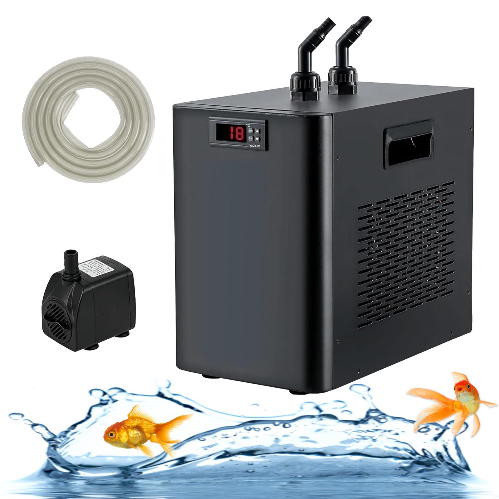 YXYLJOZ Whisper-Quiet Aquarium Chiller 1/10 HP, 1/3 HP, 1/2 HP - Efficient Cooling for 300L, Fish Tanks & Ice Baths - Ideal for Healthy Aquatic Life