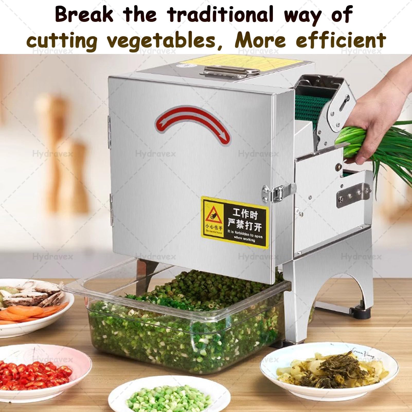 Picadora eléctrica de verduras con grosor ajustable para hierbas y verduras frescas, ideal para preparar y cocinar en la cocina