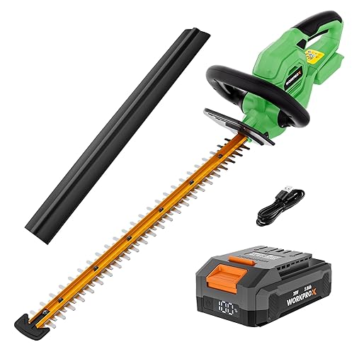 WORKPROX Taille-Haies sans Fil 20V Électrique avec Batterie 2,0Ah et