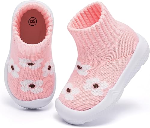 Miniatura 2 de MORENDL - Zapatos tipo calcetín para niños pequeños, zapatos de caminar para bebés, zapatillas antideslizantes para niños y niñas