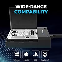 Vista 8 de SABRENT Estación de acoplamiento plana para disco duro externo USB 3.0 a SATA para disco duro de 2,5 o 3,5 pulgadas, SSD [compatible con UASP]