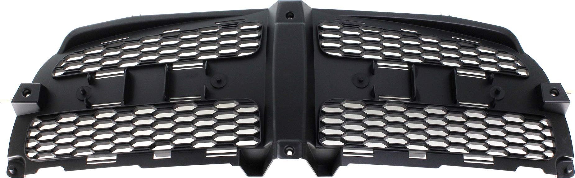 Evan Fischer Upper Grille Assembly Compatible with Dodge Charger 2011-2014, Grille Insert, R/T, SE, SXT Models, Factory Installed, Textured Black