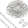 1.5M Steelchain, Stainless Steel Security Chain,2 Heavy Duty Carabiners - Premium Heavy Duty Chain for Fence Gates, Bikes, Swings & Clotheslines,2MM (1.5M)