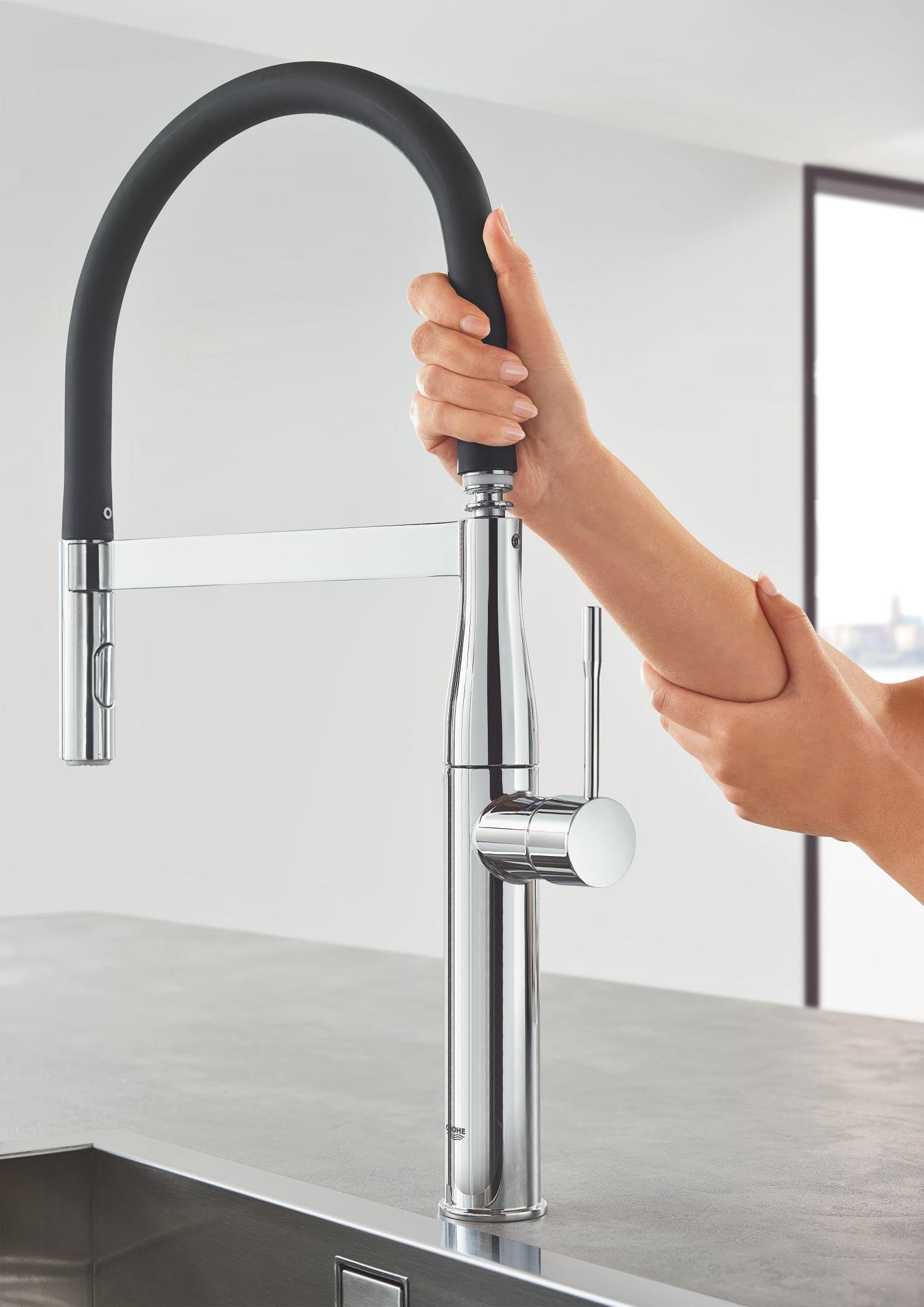 GROHE Miscelatore Monocomando per Lavello Essence New, Cromo 30294000