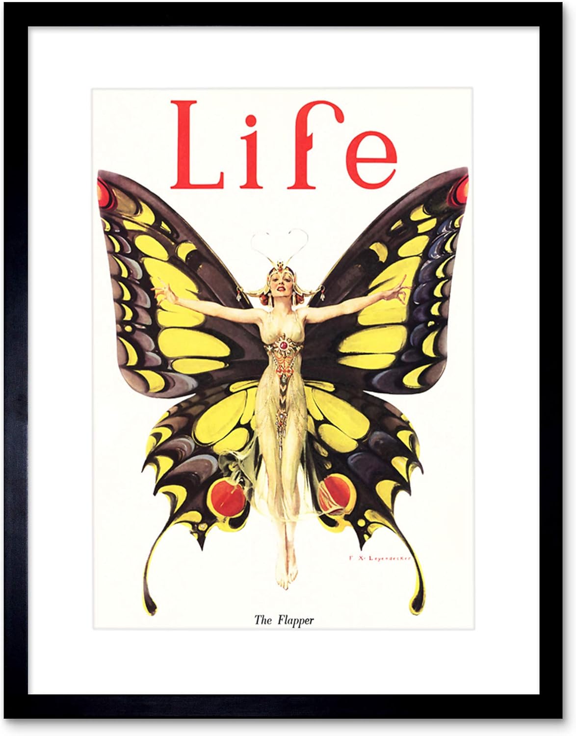 Magazine 1922 Life Butterfly Dance Framed Art Print Picture & Mount F12X491