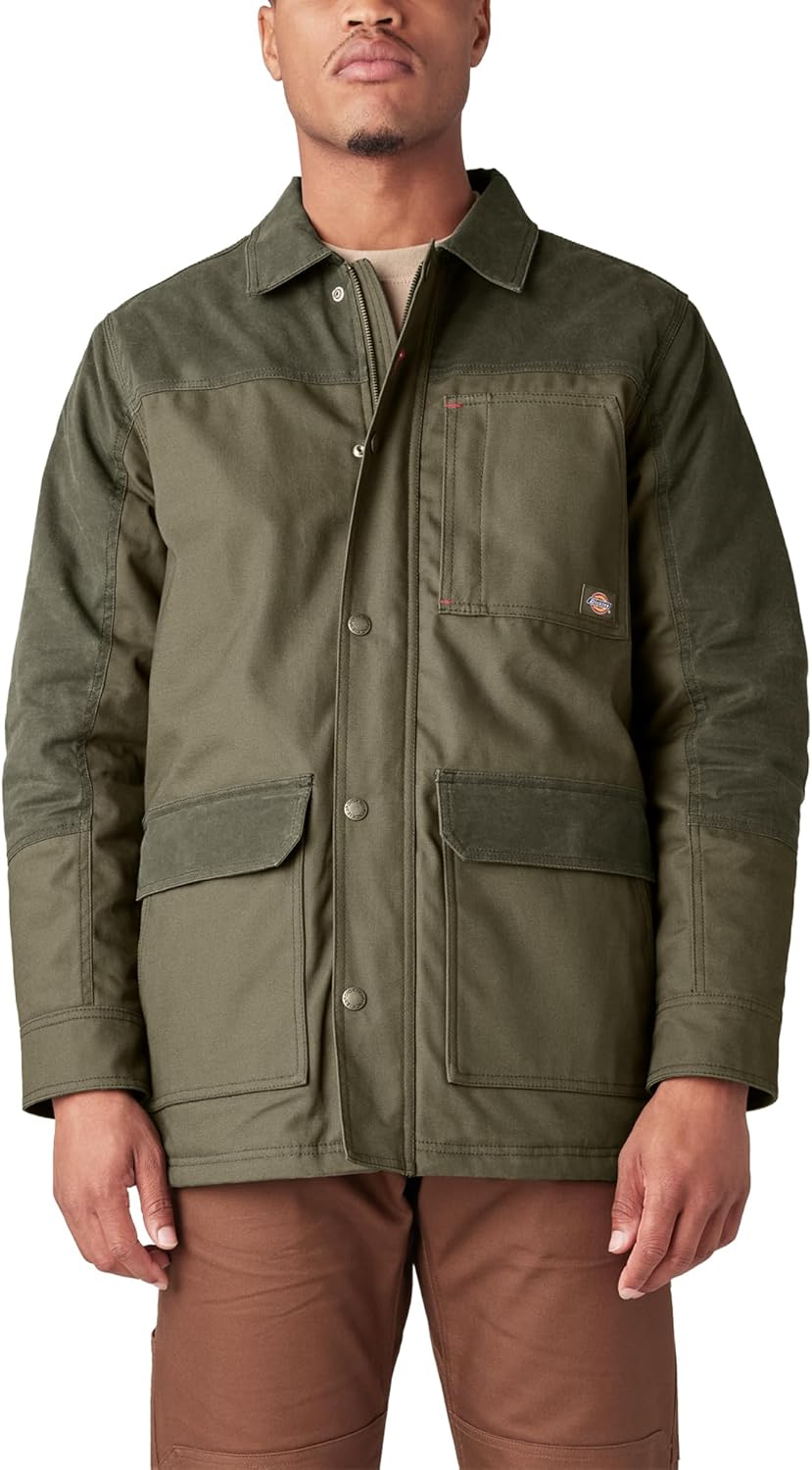 Dickies mens Tradebuilt Wax Coated Canvas Chore Coat
